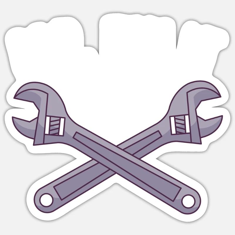 Mr. Fix It Handwerker Werkzeug Heimwerker Geschenk - Sticker Größe S (10 x 10 cm) - Mattweiß