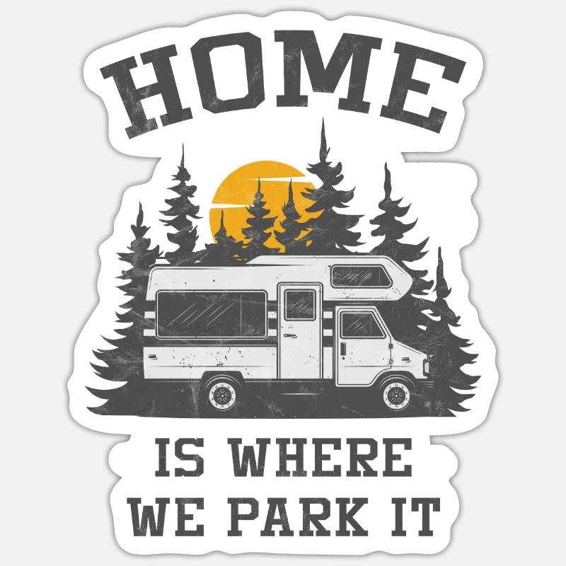 Camper Camping Wohnmobil Sticker Größe S (10 x 10 cm)