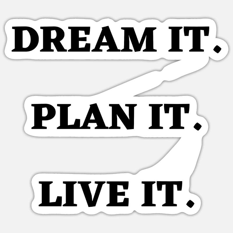 Slogan d'attitude de citation de motivation - Sticker taille S (10 x 10 cm) - blanc mat