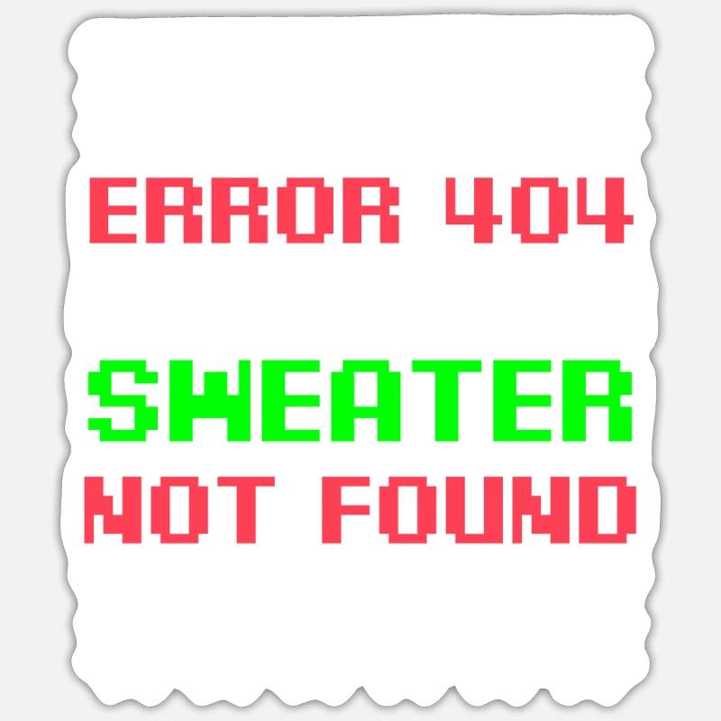 Programmeur de Noël laid pull non trouvé cadeau Sticker taille S (10 x 10 cm)