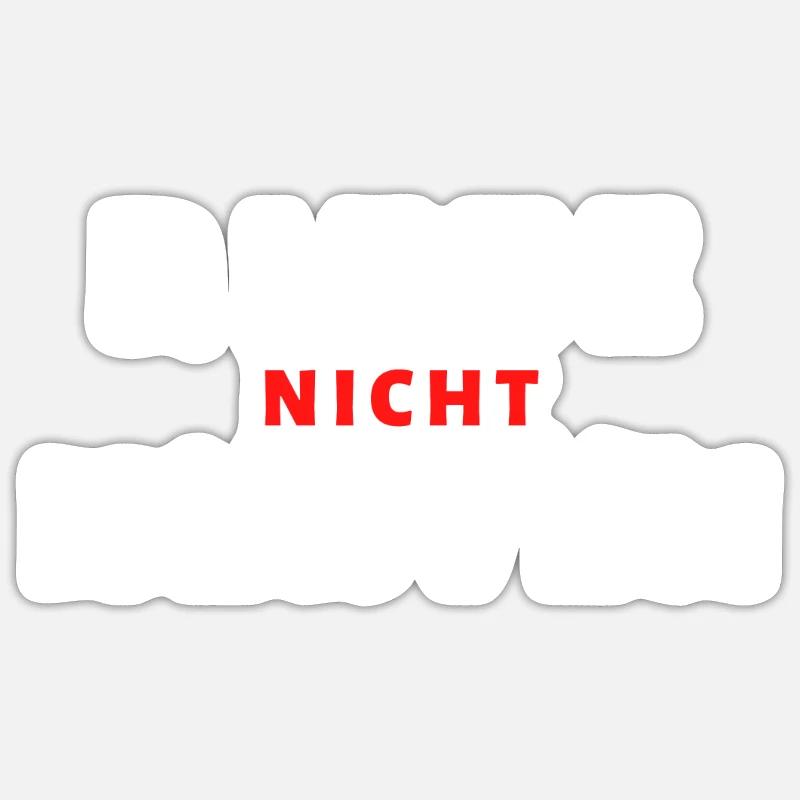 BITTE NICHT NERVEN !!! - Sticker Größe S (10 x 10 cm) - Mattweiß
