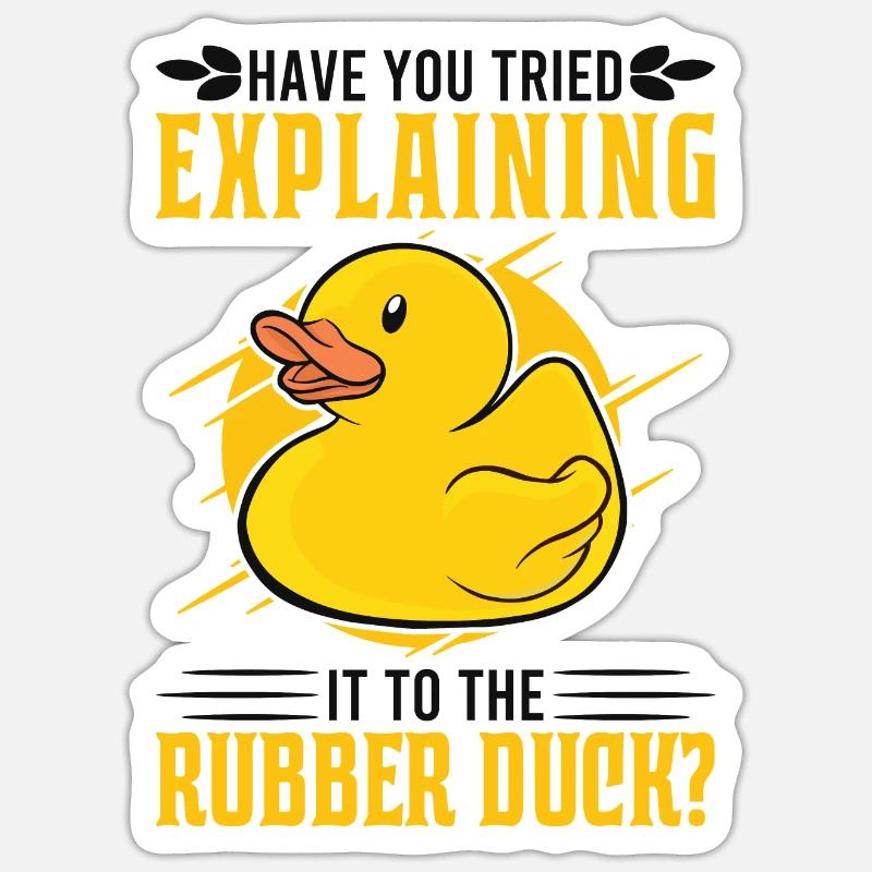 Developer Programmer Programming Duck Sticker size S (10 x 10 cm)