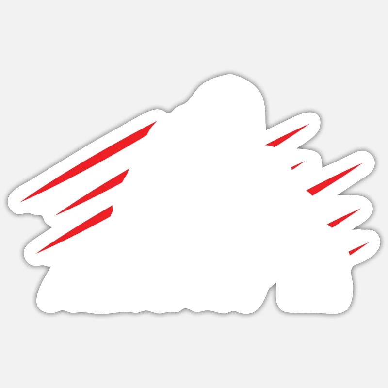 motorcycle - Sticker size S (10 x 10 cm) - white matte