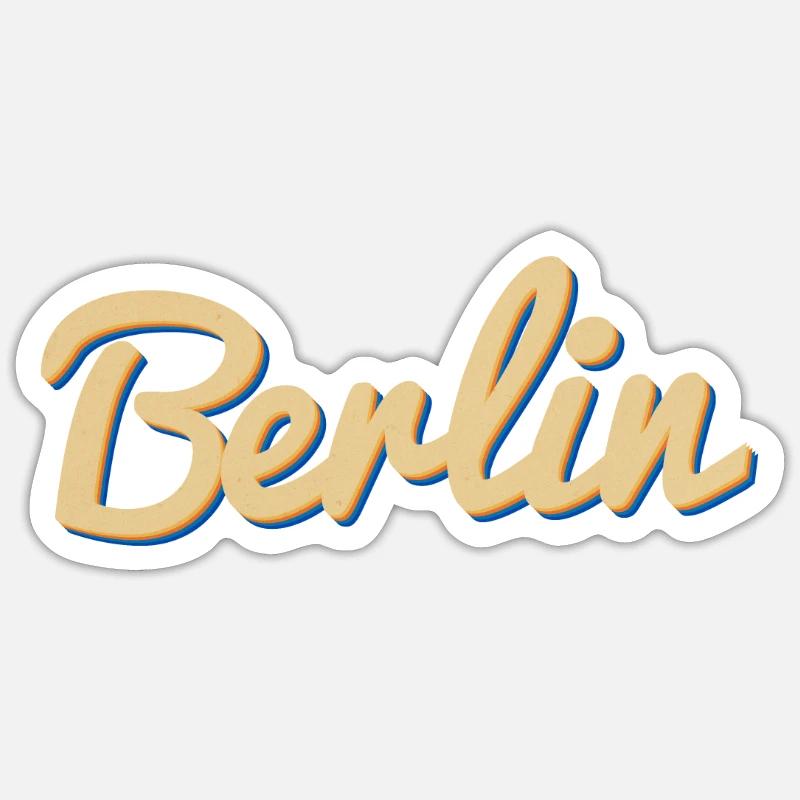Berlin Script Vintage Wordmark Sticker size S (10 x 10 cm)