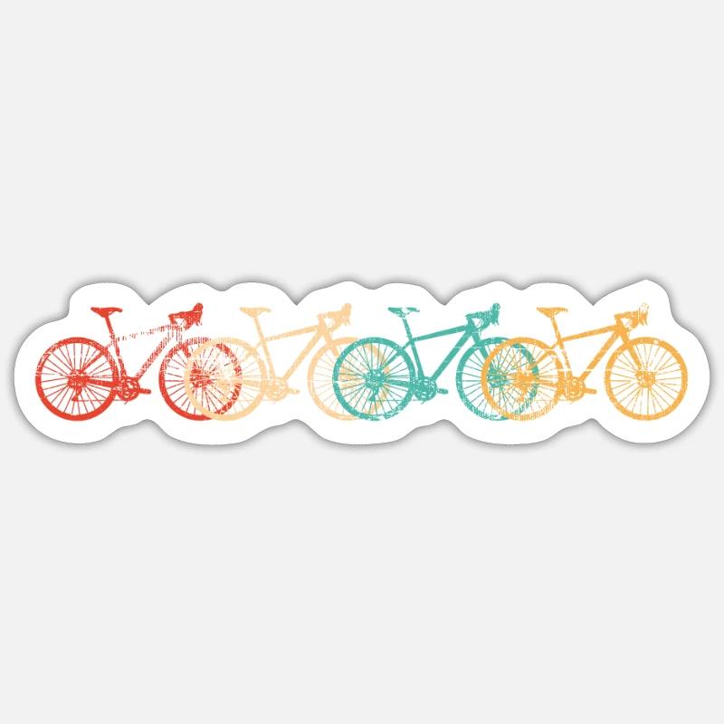 Vélo de course vélo - Sticker taille S (10 x 10 cm) - blanc mat