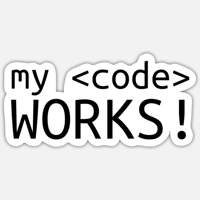 Mon code fait de la programmation informatique Sticker taille S (10 x 10 cm)