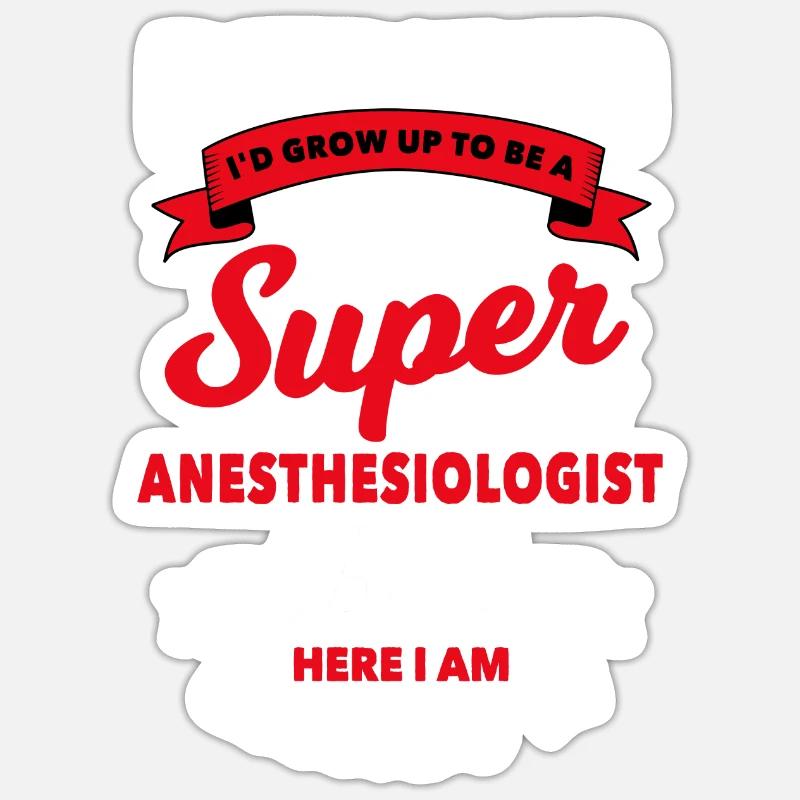 Anästhesist - Sticker Größe S (10 x 10 cm) - Mattweiß