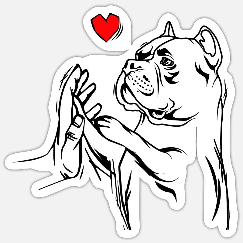 American Bully - Sticker size S (10 x 10 cm) - white matte