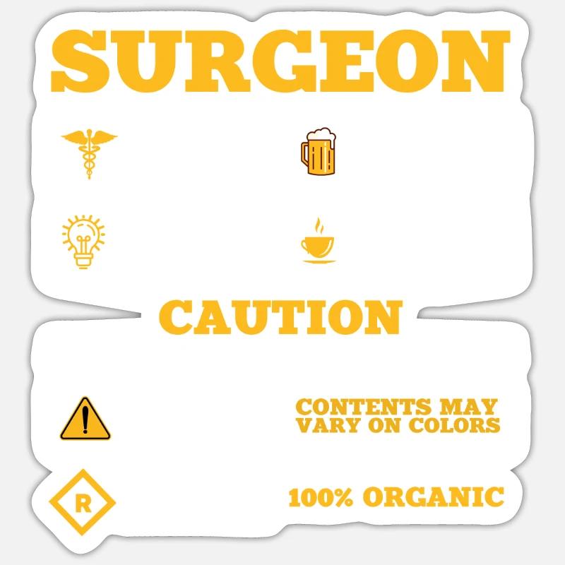 surgeon - Sticker size S (10 x 10 cm) - white matte
