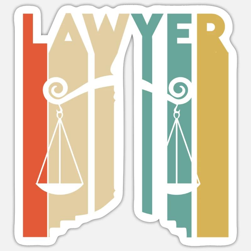 Avocat - Sticker taille S (10 x 10 cm) - blanc mat