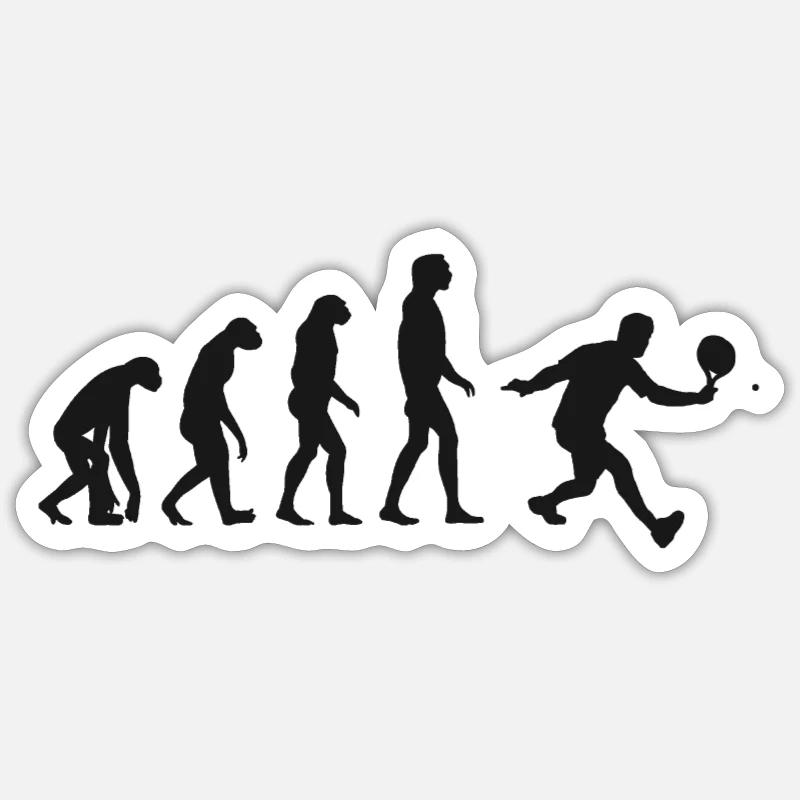 Evolution Padel Design for all black padel Sticker size S (10 x 10 cm)
