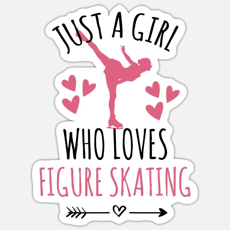Eiskunstlauf Eiskunstläufer Mädchen Geschenk Sticker Größe S (10 x 10 cm)