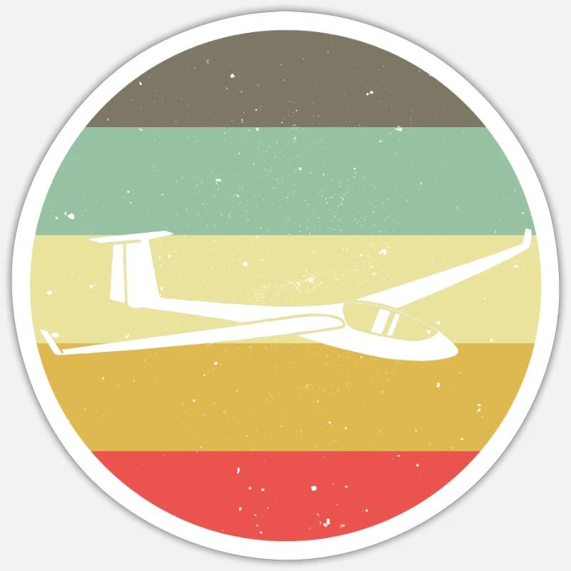 Glider | Glider Aviation Pilot Gift Sticker size S (10 x 10 cm)
