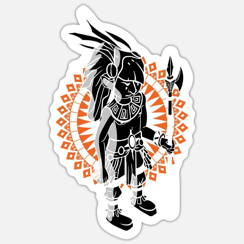 Aztec Man Warrior Maya Inca Native Civilization Sticker size S (10 x 10 cm)