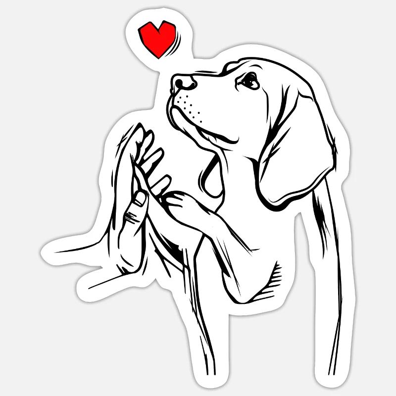 Beagle - Sticker size S (10 x 10 cm) - white matte