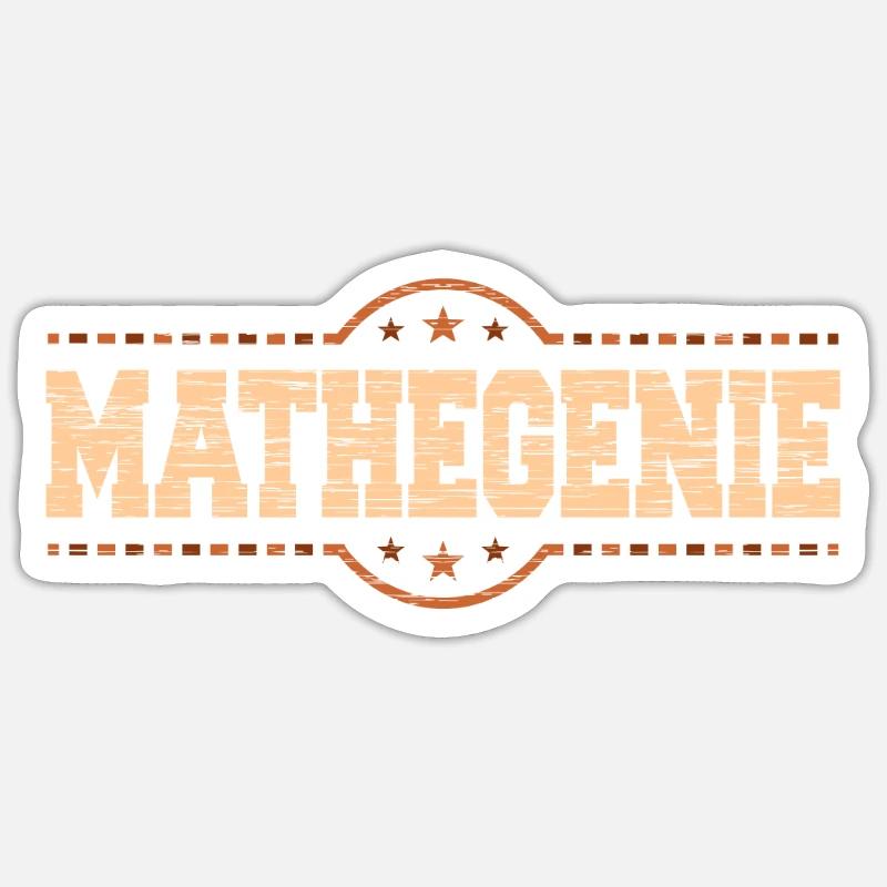 Math genius math professor math student Sticker size S (10 x 10 cm)