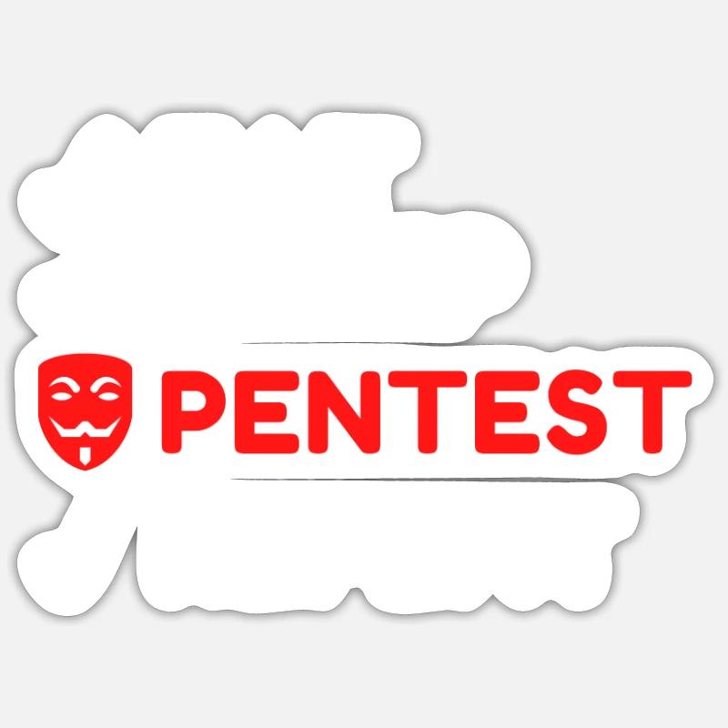Eat Sleep Pentest Repeat Cyber Security Hacker Fun - Sticker size S (10 x 10 cm) - white matte