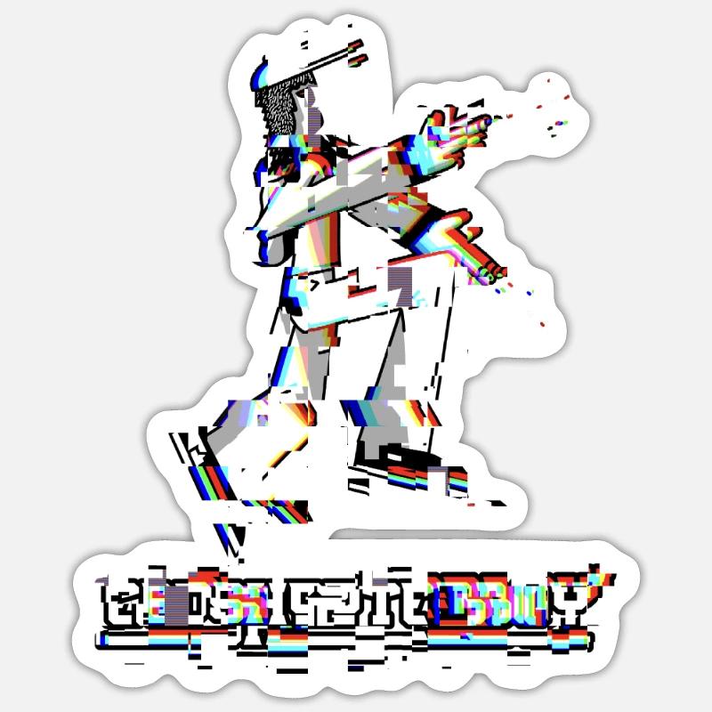 Egoshooter Computer - Sticker Größe S (10 x 10 cm) - Mattweiß