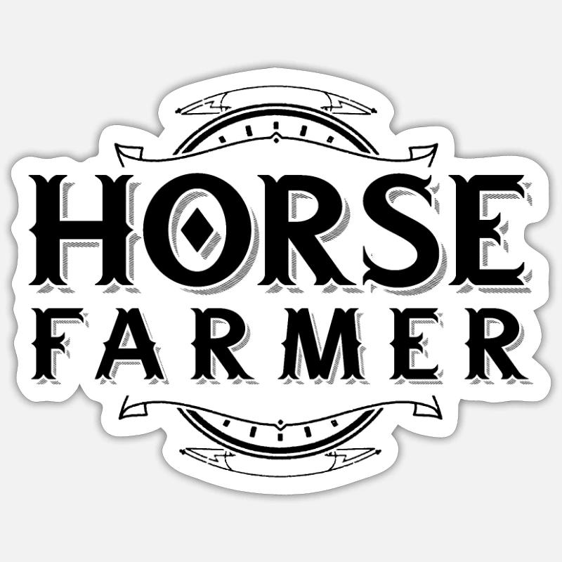 Éleveur de chevaux, élevage de chevaux, hôte de chevaux - Sticker taille S (10 x 10 cm) - blanc mat