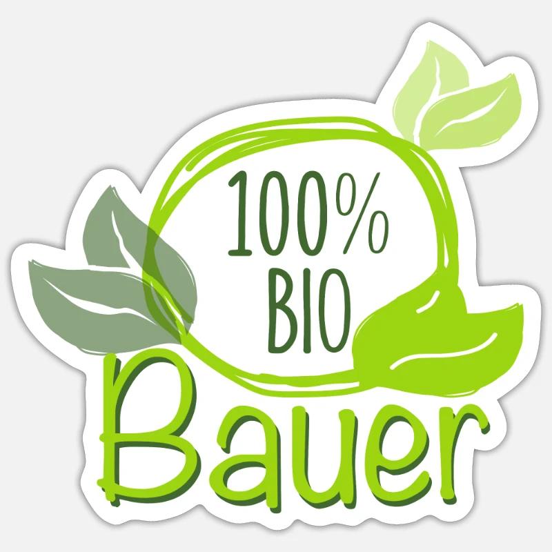 Bio Bauer Hobby Bauer Gemüse Selbstversorger Vegan Sticker Größe S (10 x 10 cm)