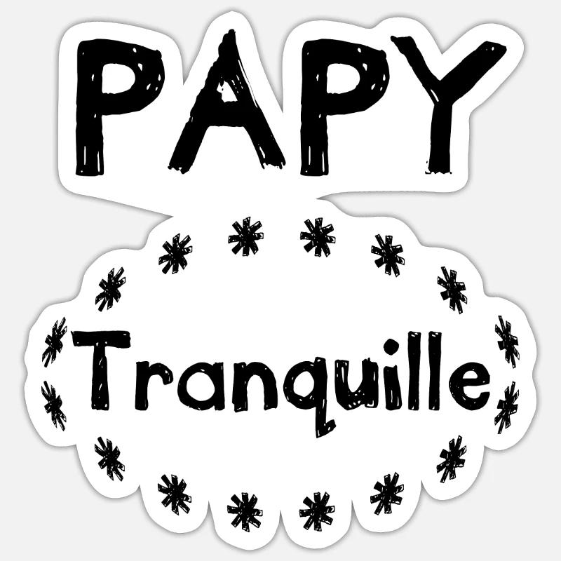 PAPY Tranquille Sticker taille S (10 x 10 cm)
