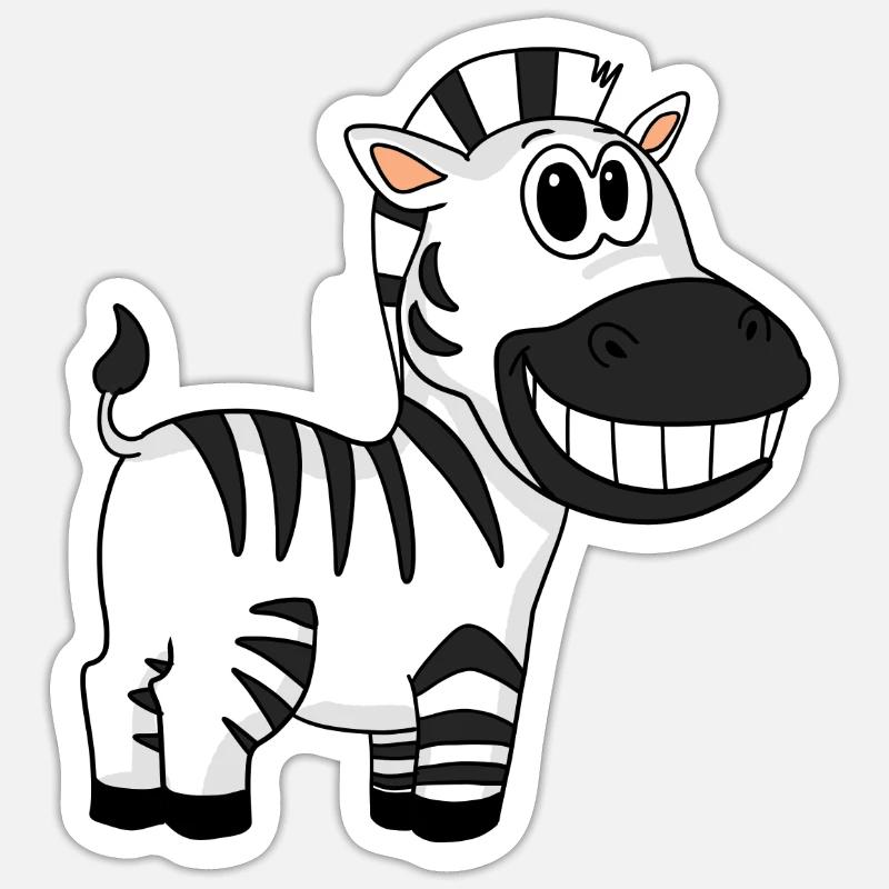 zebra Sticker size S (10 x 10 cm)