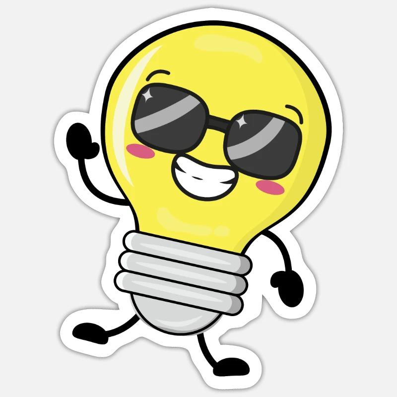 Lightbulb - Sticker size S (10 x 10 cm) - white matte