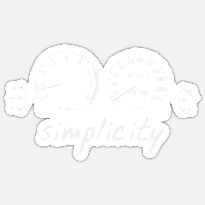 Indicateur de vitesse de simplicité Sticker taille S (10 x 10 cm)