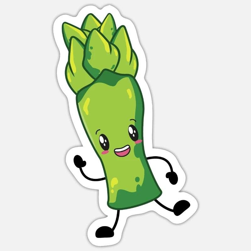 Spargel - Sticker taille S (10 x 10 cm) - blanc mat