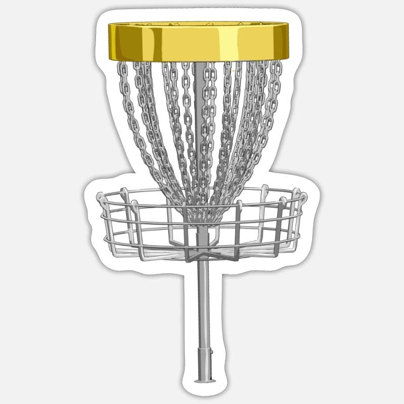 Disc Golf - Sticker Größe S (10 x 10 cm) - Mattweiß