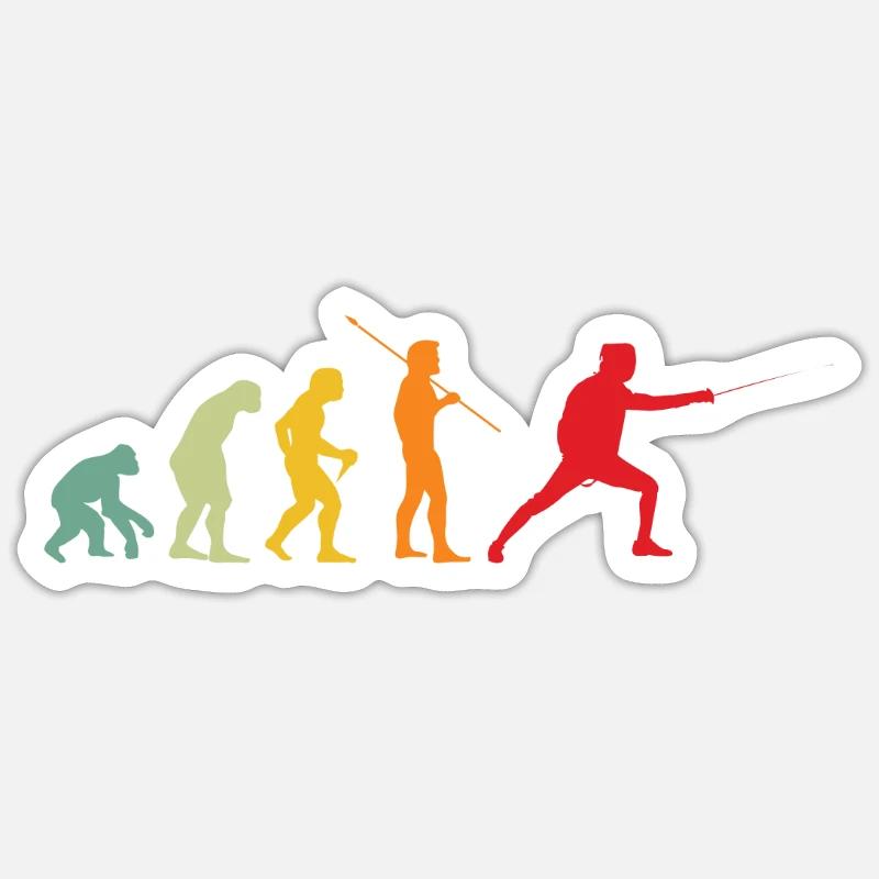 Fencing Fencing Evolution Sword Fighting Sticker size S (10 x 10 cm)