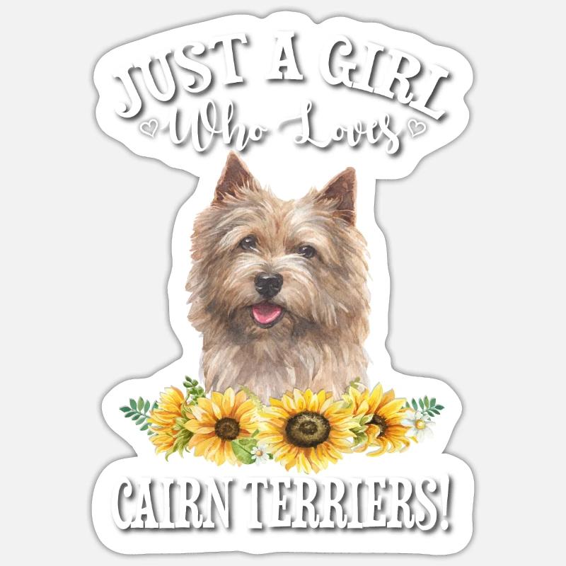 Cairn-Terrier - Sticker Größe S (10 x 10 cm) - Mattweiß