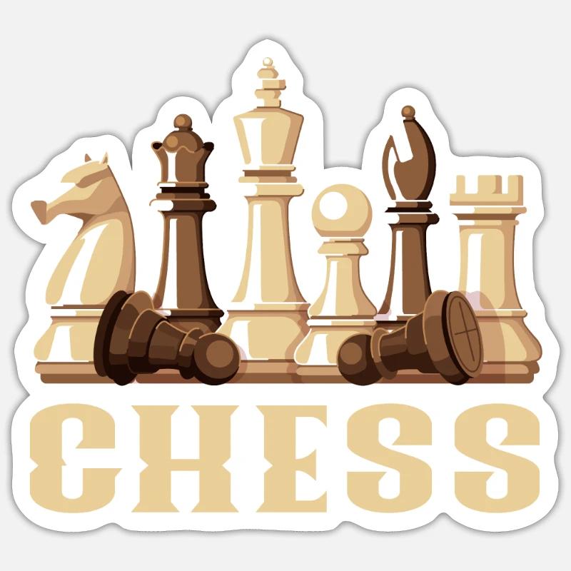 échecs Sticker taille S (10 x 10 cm)