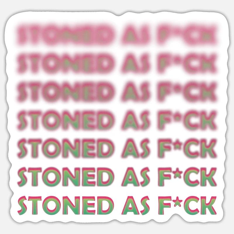 Stoned - Sticker size S (10 x 10 cm) - white matte