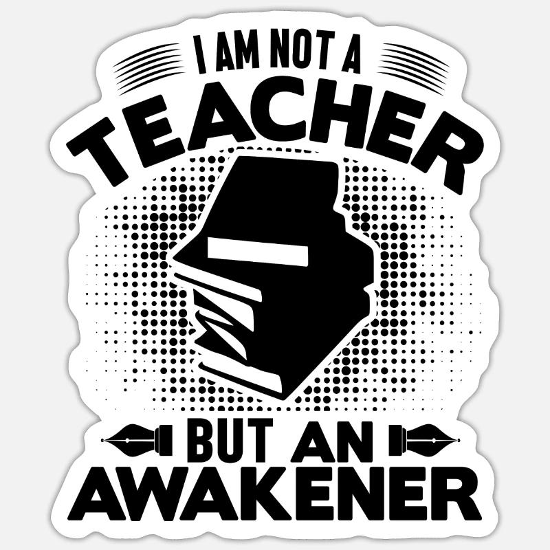 Professeurs, Enseignants - Sticker taille S (10 x 10 cm) - blanc mat