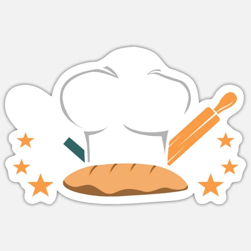 baker - Sticker size S (10 x 10 cm) - white matte