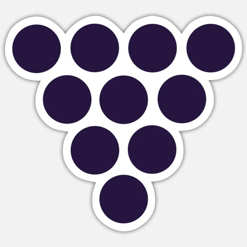 raisins de gant d'anime - Sticker taille S (10 x 10 cm) - blanc mat