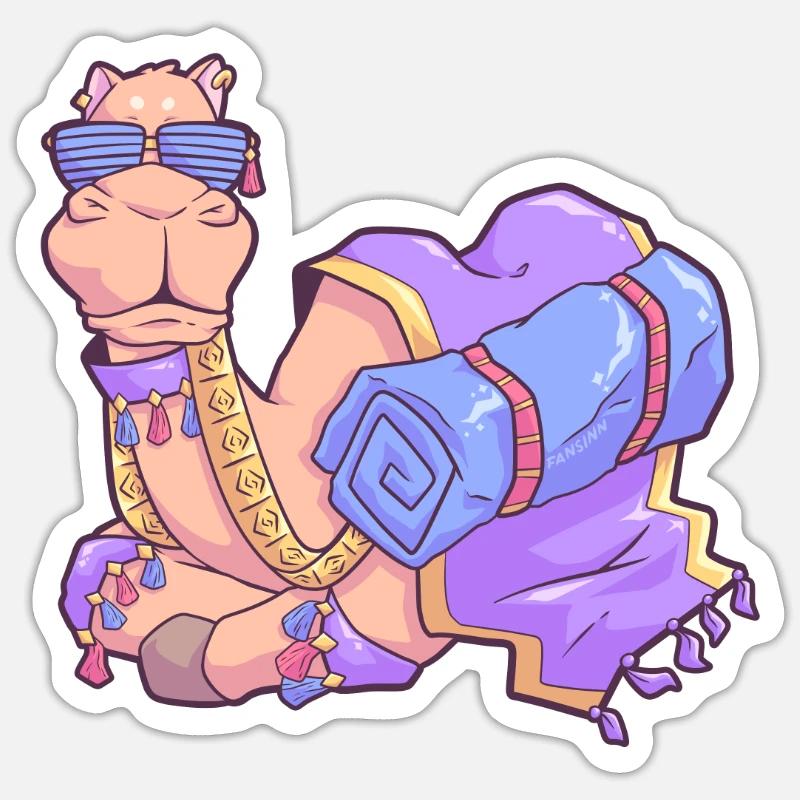 camel - Sticker size S (10 x 10 cm) - white matte