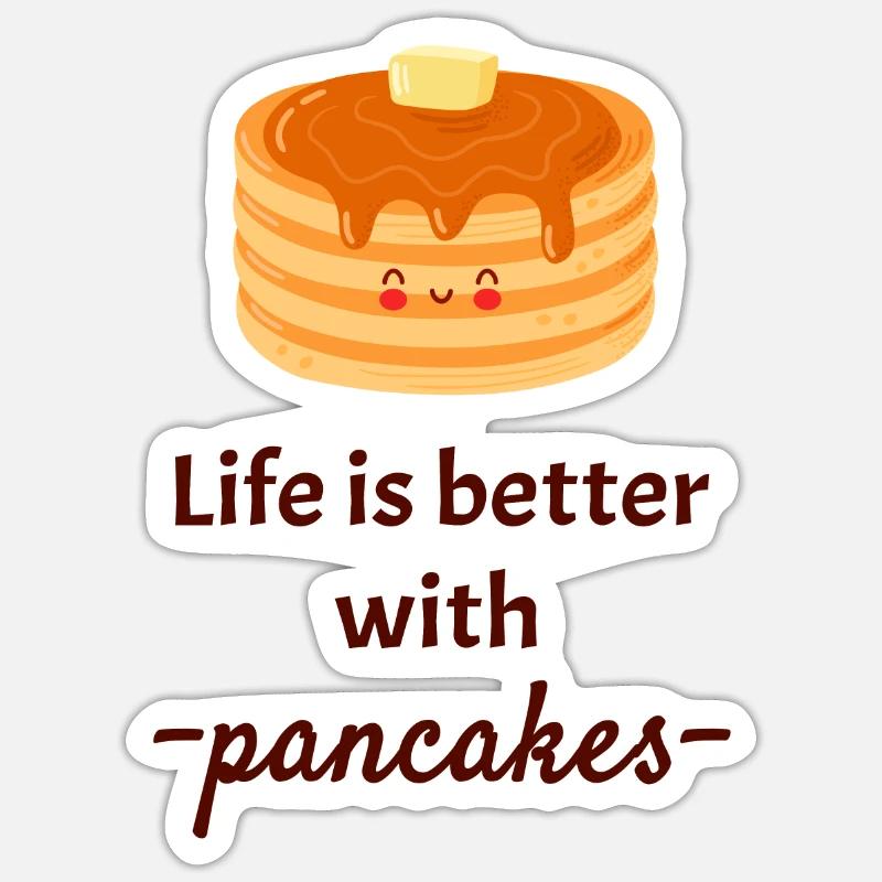 Crêpes - Sticker taille S (10 x 10 cm) - blanc mat