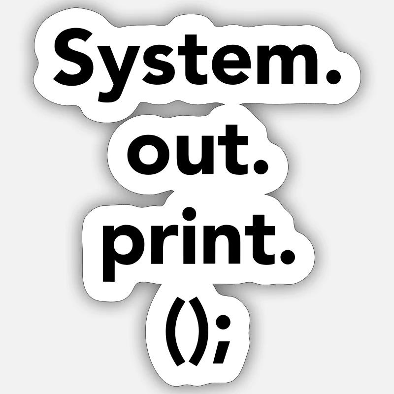 programme système hors impression Java Sticker taille S (10 x 10 cm)