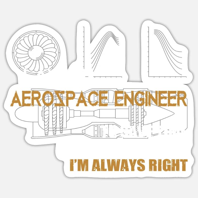 Aerospace engineer Sticker size S (10 x 10 cm)