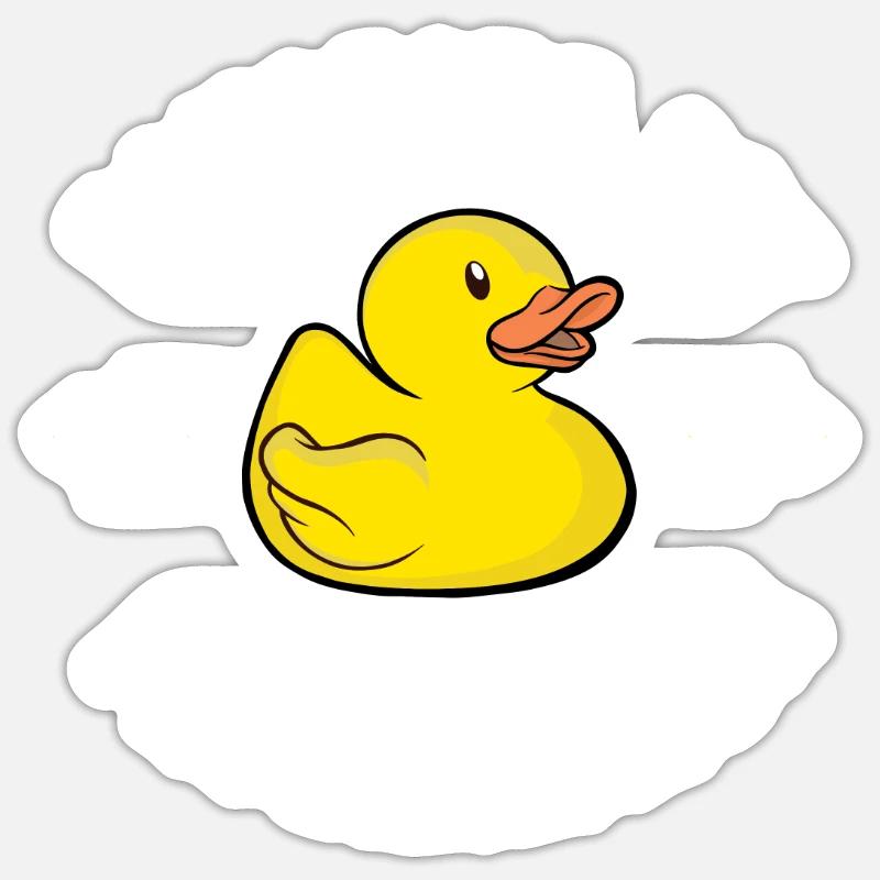 Programmeurs Canard Programmation Debugging Drôle - Sticker taille S (10 x 10 cm) - blanc mat