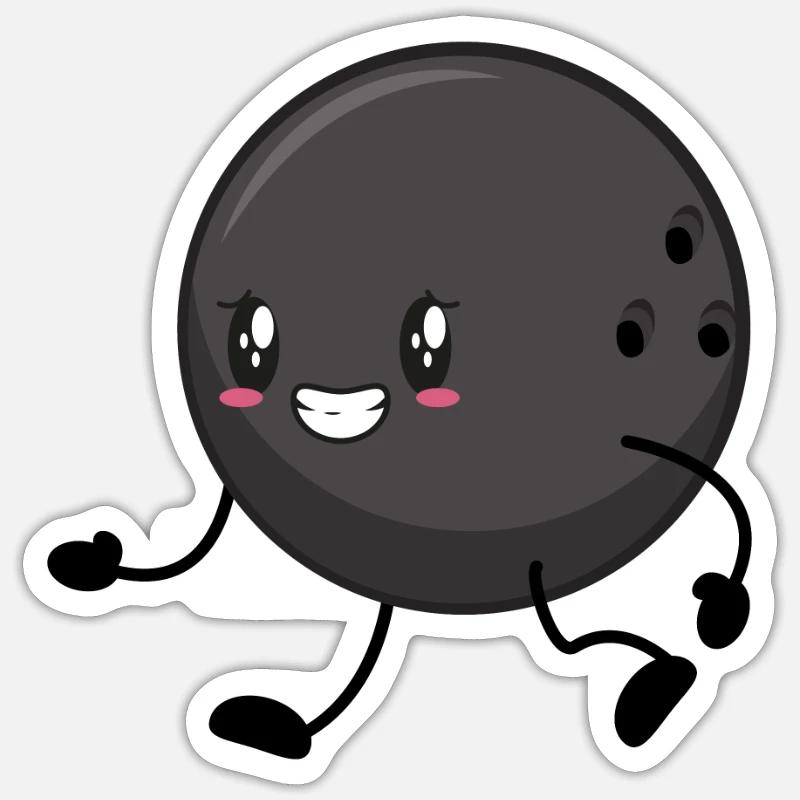 Boule de bowling - Sticker taille S (10 x 10 cm) - blanc mat