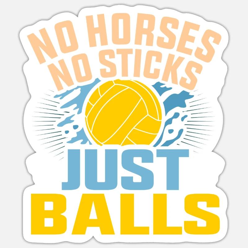 Water-polo - Sticker taille S (10 x 10 cm) - blanc mat