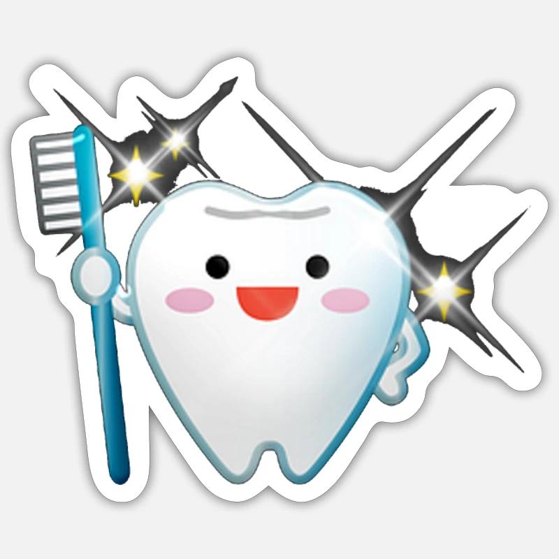 Zahnfee - Sticker Größe S (10 x 10 cm) - Mattweiß