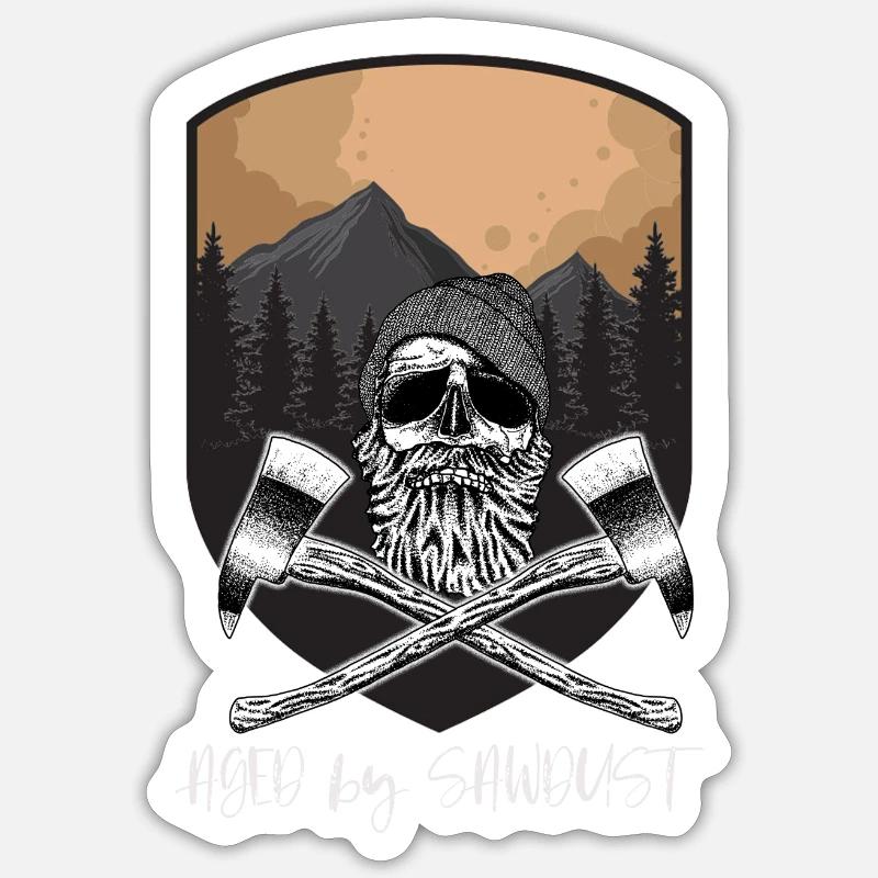 Timber - Sticker taille S (10 x 10 cm) - blanc mat