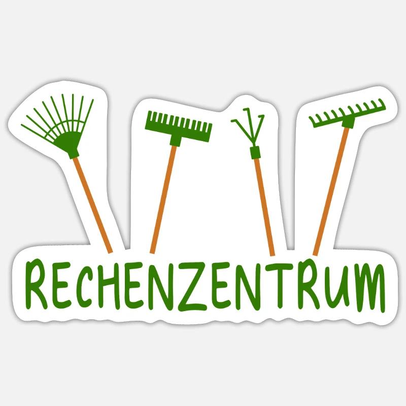 Rechenzentrum Informatik Garten Rechen - Sticker Größe S (10 x 10 cm) - Mattweiß