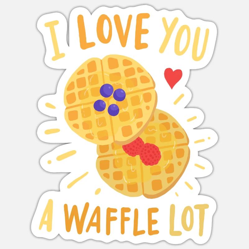 Waffles Waffle Bakers - Sticker size S (10 x 10 cm) - white matte