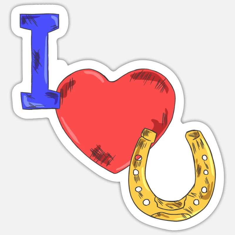 Pferde Geschenkidee Sticker Größe S (10 x 10 cm)