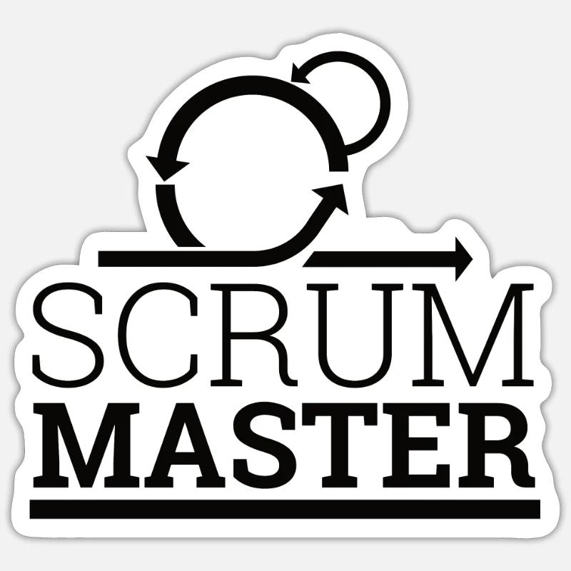 "Scrum Master" | - Sticker size S (10 x 10 cm) - white matte